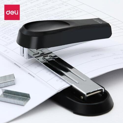 Deli stapler rotated for central office and easy-to-use school binding supplies to save work 0333 fashion center stapler