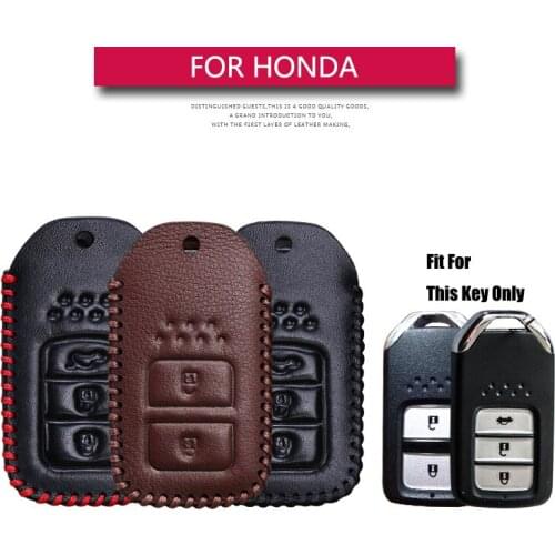 For Honda Fit Civic HRV CRV Odyssey Accord 9 EX EXL Pilot Ridgeline Crider City Vezel Spirior Jazz Freed Leather Car Key Cover