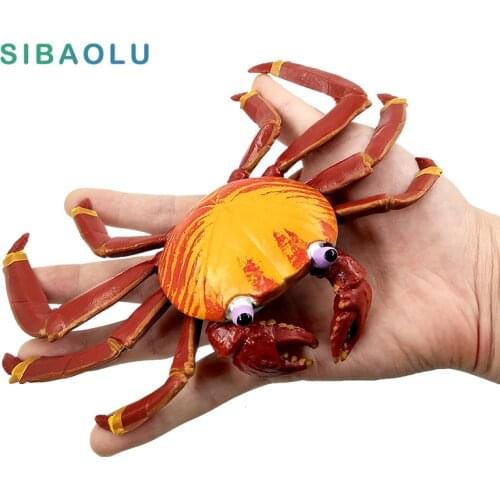 Marine Sea Life Action Simulation Crab Animal Model Figurine statue home decor PVC figure fairy garden decoration accessories