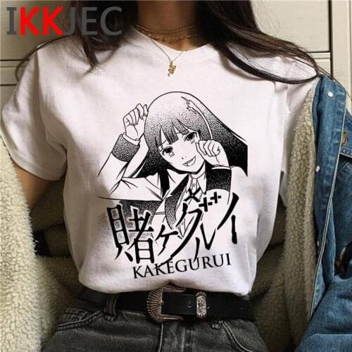 Kakegurui tshirt clothes male harajuku aesthetic ulzzang tumblr couple clothes summer top streetwear tumblr