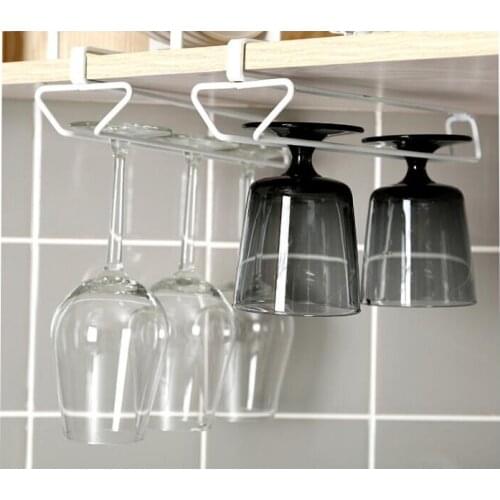 Hot promotion Wine Glasses Holder Wine Goblet display Rack Kitchen Bar Wall Hanging Champagne Wine Rack Glass Cup Holder Storage