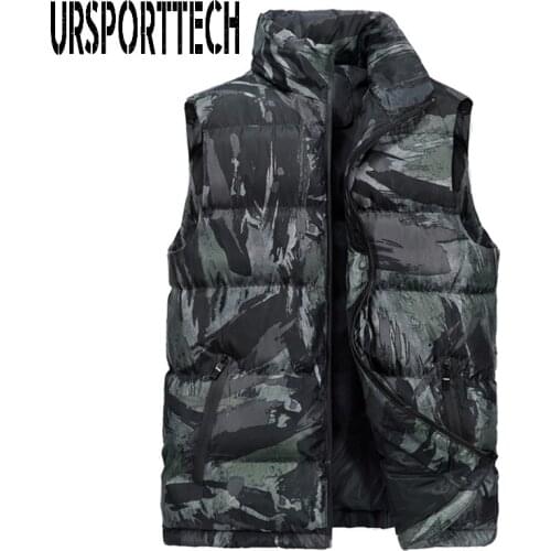 Camouflage Ultra Light Duck Down Vest Men Winter Casual New Stylish 2019 Vest Mens Plus Size 5XL 6XL Warm Sleeveless Jacket Vest