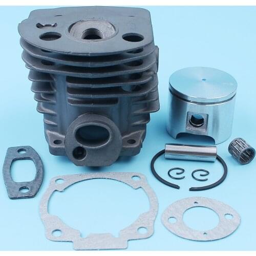 46mm Cylinder Piston Pin Ring Kit Needle Bearing w/ Gaskets For Husqvarna 51 55 Rancher EU1 Chainsaw 503 60 91-71 Nikasil Plated