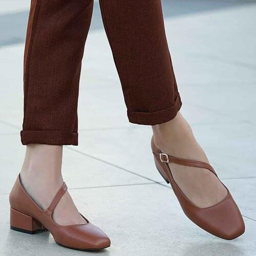 Mio Gusto Brand PAMELA, 3Cm Low Heel, Black Tan Beige Burgundy, Womens Comfort Casual Shoes