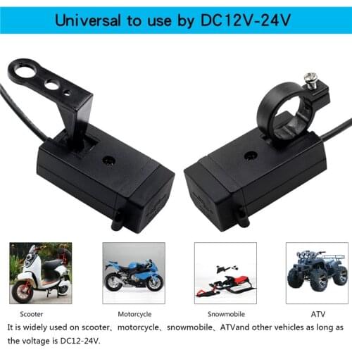 Motorcycle Dual USB Port Charger Universal Motorbike Handlebar Mobile Phone Power Supply Adapter Tools for Vehicle Accessories