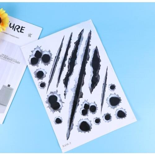 Car Styling Sticker Cover 3D Bullet Hole Accessories for BMW E46 E60 Ford focus 2 Kuga Mazda 3 cx-5 Volkswagen Polo Golf 7 6 5 4