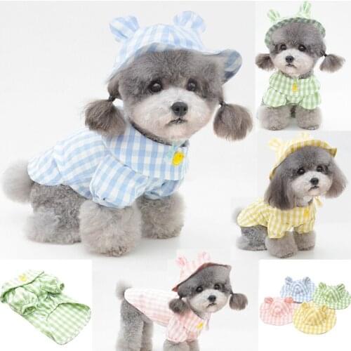 2020 New Dog Shirt Hat Outdoor Travel Pet Clothing Chihuahua Poodle Bichon Pomeranian Schnauzer Pet Cap Costume Outfit
