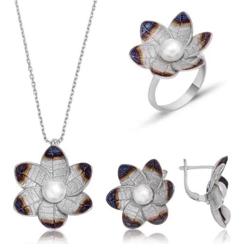 Original silver , Narcissus flower Set ,Most Special Jewelry Sets Suitable and Quality Products Types