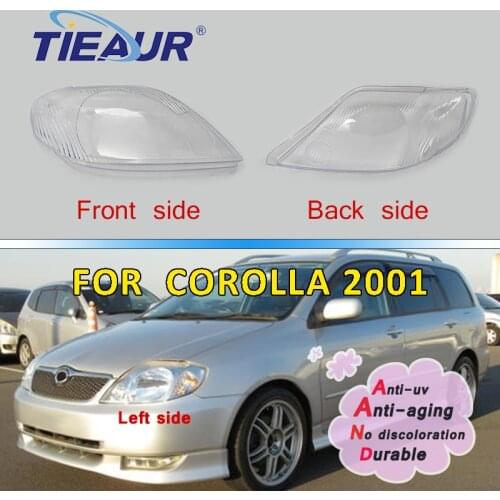 Headlight Headlamp Transparent Glass Lens Cover for Corolla Mask Auto-Shell 2001 Front Lampshade Replacement DIY