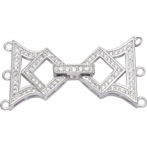 Diy wear a long pearl necklace with three rows of jade bracelet fastener clasp 925 silver fastener repair accessories