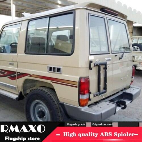 For Land Cruiser LC76 LC71 Spoiler 96-98 Toyota Land Cruiser LC Spoiler ABS plastic Material Car Rear Wing Color Rear Spoiler