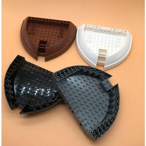 Technology building block MOC part 64651 (4563024) 16x13x2 bow hull deck assembly toy childrens education