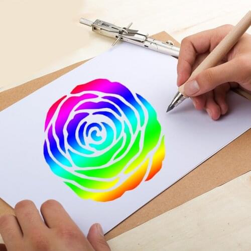 13*13 Flower Layering Stencils for Diy scrapbook/photo album Decorative Embossing coloring,painting stencil,home decor
