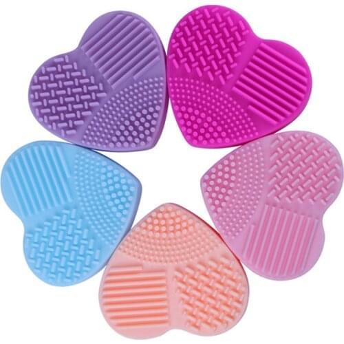 1Pcs Silicone Heart Brush Egg Face Brushes Cleaning Tools For Makeup Brush Cleaner Scrubber Cosmetics Cleanser Beauty Tools
