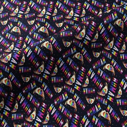 Human Hands Print 100% Cotton Fabric for Girl Clothes Bedding Set Hometextile Cushion Cover Backpack DIY