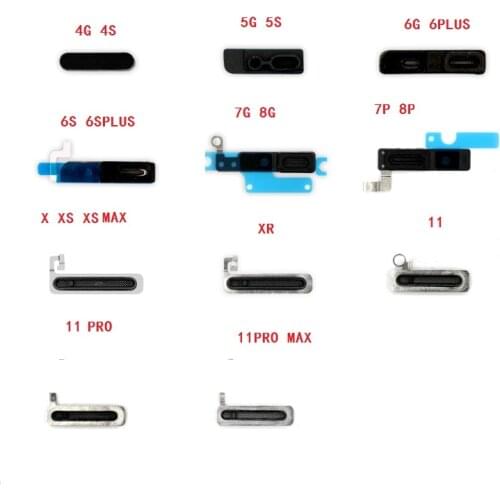 100Pcs for iPhone 11 pro max 4 4s 5 5s 6 6s 7 8 8p X plus Inner Earpiece Ear Speaker Anti Dust Grill Mesh Rubber Gasket Adhesive