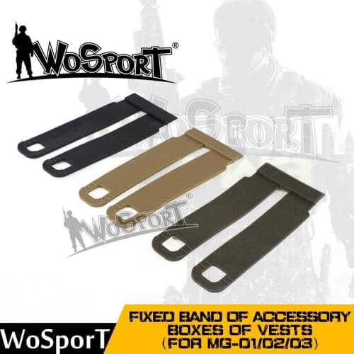 2pcs/pack WoSporT Tactical TPU Fixed Band of Accessory Boxes of Vests For MG-01/02/03 Mag Pouch