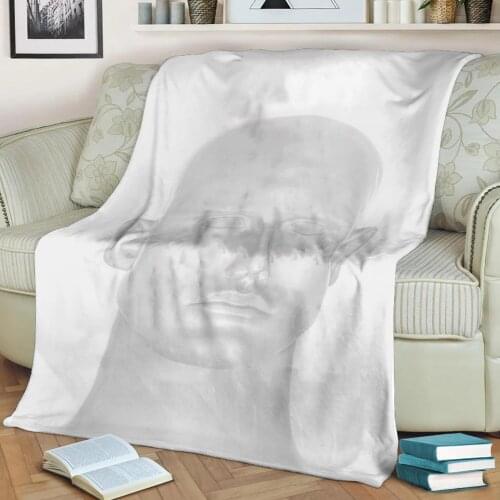 Abstract image of human fa 3D Print Plush Blanket Throw On Sofa Home Decor Soft Warmth Washable Nap Blanket Dropshipping
