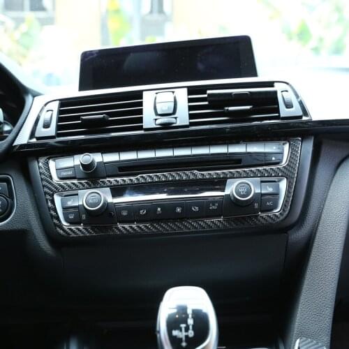 Soft Carbon Fiber Car Center Decoration Frame Trim For BMW F30 F32 F34 3 4 Series GT 2013-2018 Accessories