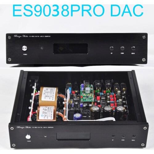 ES9038 ES9038PRO DAC 32bit DSD256 DAC Dual R-Core Power Transformers,XMOS XU208 Amanero Asynchronous USB Input,Remote Control