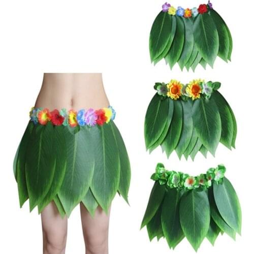 Hawaiian Palm Leaf Skirt Fancy Dress Costume Grass Skirt Luau Summer Beach