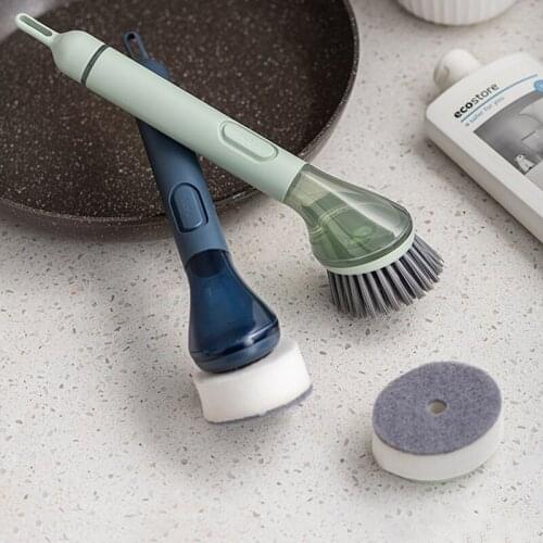 Home Accessorie Cleaning Brush Dishwashing Brush Long Pot Brush With Liquid Household Kitchen Decontamination Non-stick Cookware