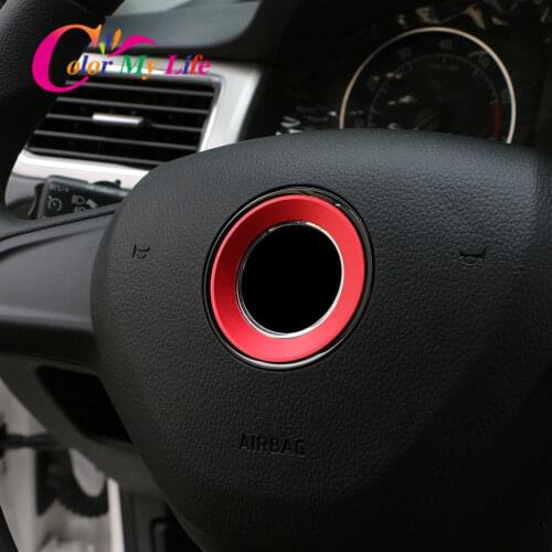 Car Steering Wheel Center Circle Trim for Volkswagen VW Scirocco Amarok Transporter Caddy Caravelle Golf Polo Tiguan Passat