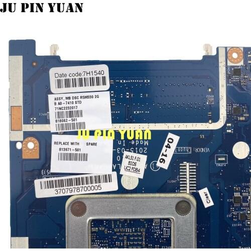 For hp 15-AF motherboard 813971-601 813971-501 ABL51 LA-C781P A8-7410 2G All functions fully Tested