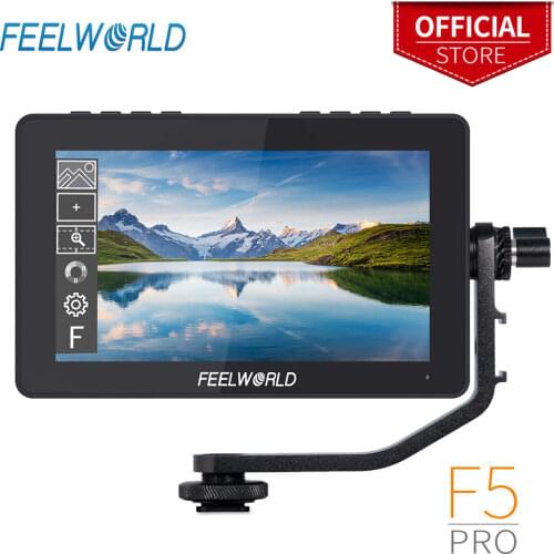 FEELWORLD F5 Pro 5.5 Inch on Camera DSLR Field Monitor IPS FHD Touch Screen 1920x1080 4K HDMI Video Focus Assist for Youtube