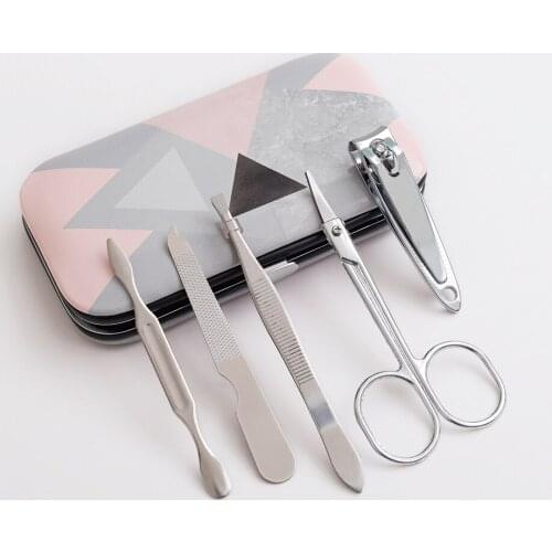 5pcs/Set Manicure Set Nail Art Tools Set for Manicure Pedicure Professional Accessoires Nail Clipper Cutter File Cuticle Pusher