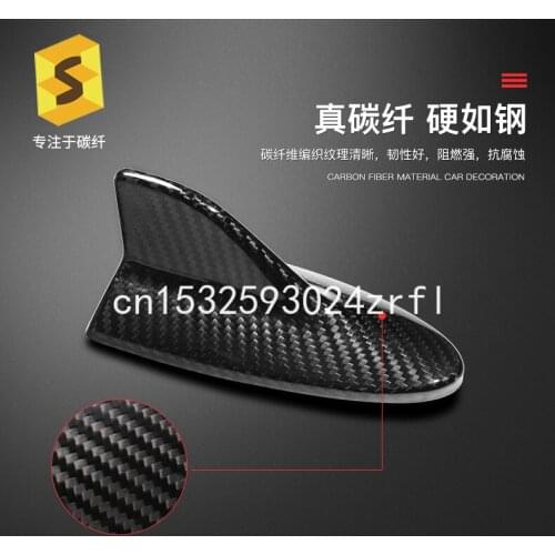 Car Carbon Fiber Fin Antenna Cover Trim FM AM Radio Fin Aerial Adhesive Tabe for Lexus LS LX ES IS