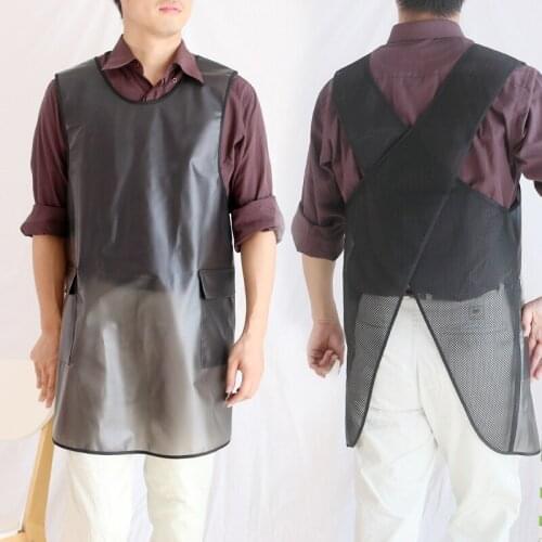 Korean Simple TPU Waterproof Non-stick Hair Transparent Apron Men and Women Pet Shop Overalls High Temperature Resistant