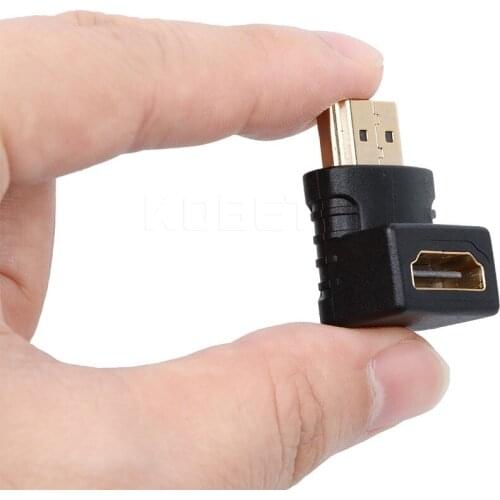 HDMI male to HDMI female Cable adapter 90 degree right angle L - type (bottom)black 1080P Smart HDTV for Xbox 360