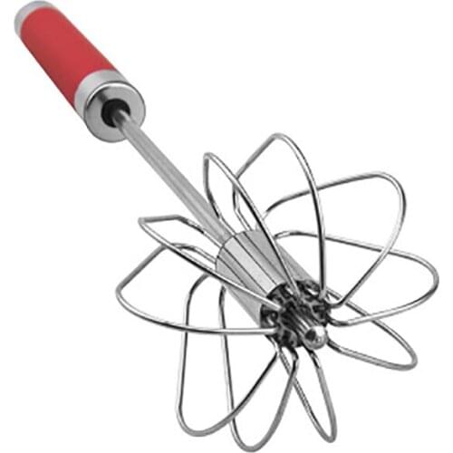 Semi-automatic Egg Beater Stainless Steel Egg Whisk Manual Hand Mixer Self Turning Egg Stirrer Kitchen Accessories Egg Tools