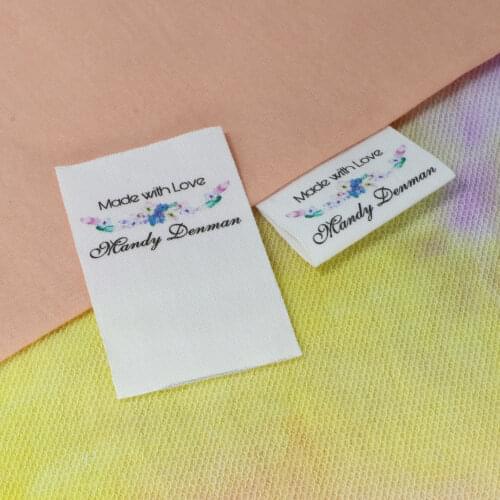 Custom Sewing label，Custom Clothing Labels - Brand Tags, Logo or Text, Handmade, Custom Design (FR123)
