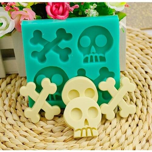 Skeleton bone Silicone soap Mould chocolate mold Fondant cake Decorating Tool Baking cupcake topper moldes para reposteria