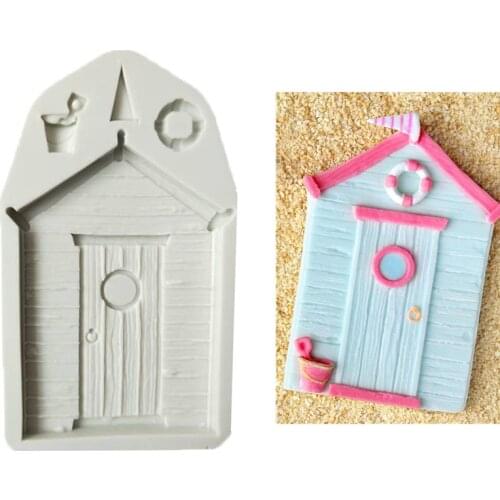 Chalet Door Fondant Cake Silicone Mold Chocolate Candy Molds Cookies Pastry Biscuits Mould DIY Cake Decoration Baking Tools