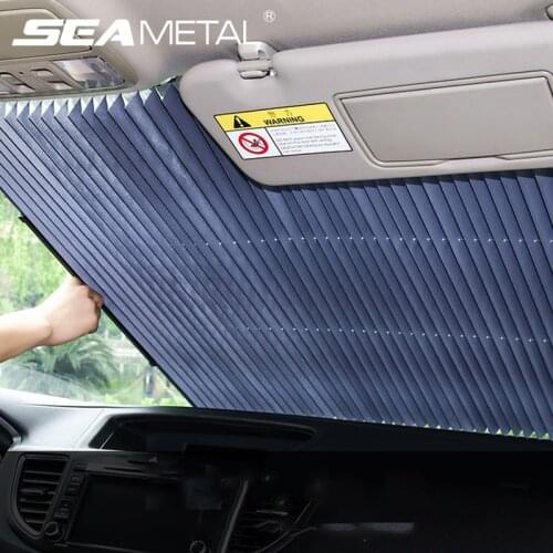 Car Windshield Sun Shade Front/Rear Windscreen Sunshade Cover Aluminum Foil UV Reflection Car Window Curtains Privacy Protection