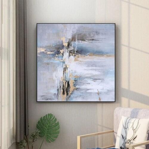 Modern Abstract Landscape Hand Painted Oil Painting Canvas Wall Art Picture Nordic Style For Home Wall Decoration Frameless