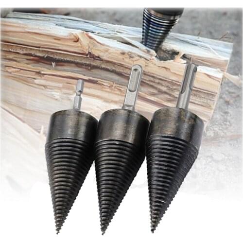 32/42mm Drill Bits Firewood Splitter Machine Drill Wood Cone Reamer Punch Driver Step Drill Bit Drilling Tools Woodworking Tool