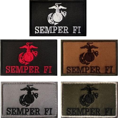 United State Marine Corps Tactical Military Badge Clothing Bag Embroidery Velcro Patch America Accessories Hat Stickers Applique