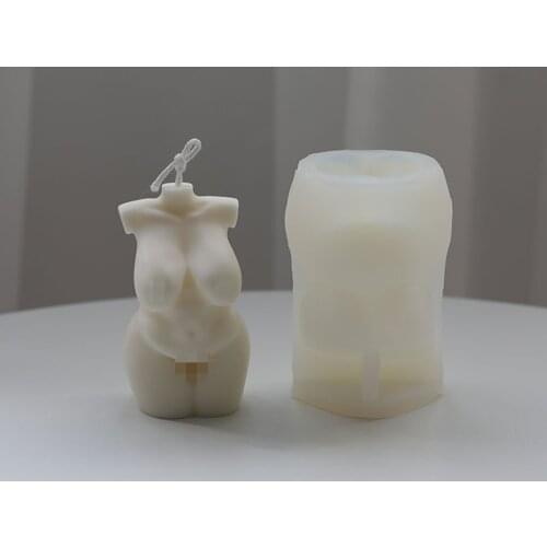 1PCs Creative Fat Female Body Shape Candle Mold Shy Female Mother Body Middle-aged Female Body DIY Craft Making Accessory New