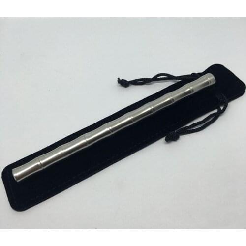 Sophisticated Handmade Stainless Steel Signature Pen Solid Portable Pocket Metal Bambo Gel Pen Tactical Pen Self Defense EDC