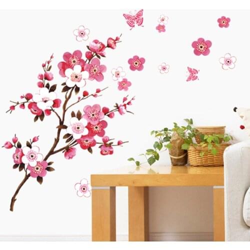 Cherry blossom interior waterproof tv background wallpaper living wandtattoos poster