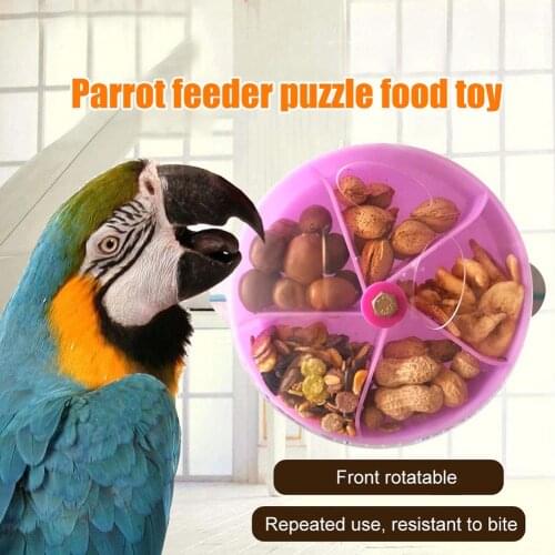 Rotate Pet Parrot Toys Wheels Bite Chewing Birds Foraging Food Box Cage Feeder food toy Parrot Roller Feeder Device Toys Wheels
