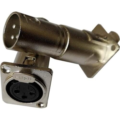 High quality 2pcs/lot Brand New Genuine KUILONG NA3FDM 3 Pin XLR Female to XLR Male FeedThru Adapter For D Panel Mounting