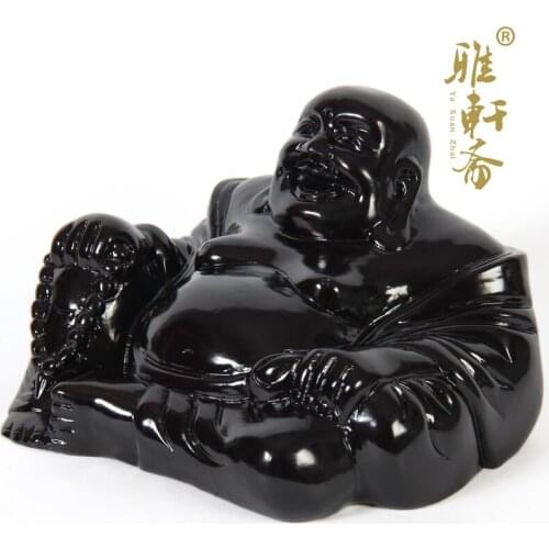 Ya Xuanzhai mahogany carving crafts Home Furnishing Buddha belly laugh feng shui ornaments Buddha Maitreya gift