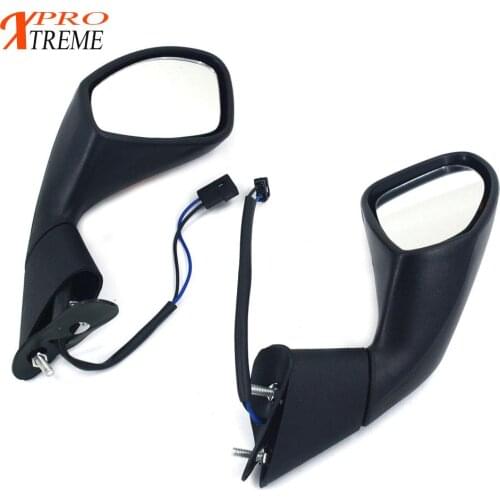 Motorcycle Rearview Mirrors Motorbike 8mm 10mm Black Side Mirrors For APRILIA RSV MILLE R 1000 2004 2005 2006 2007 2008 2009
