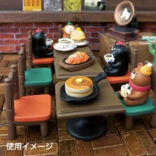 ZOCDOU 1 Piece Cafe Life Funny Cat Model Small Statue Little Figurine Crafts Figure Ornament PVC DIY Miniatures