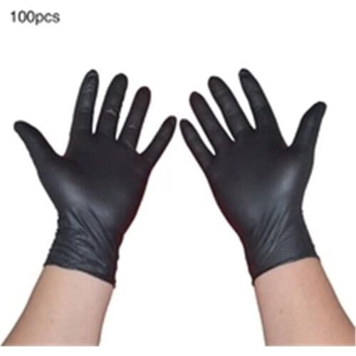 100 Uds guantes desechables nitrilo lavavajillas/Cocina/trabajo/Goma/guantes de jardín Universal para mano izquierda y derecha